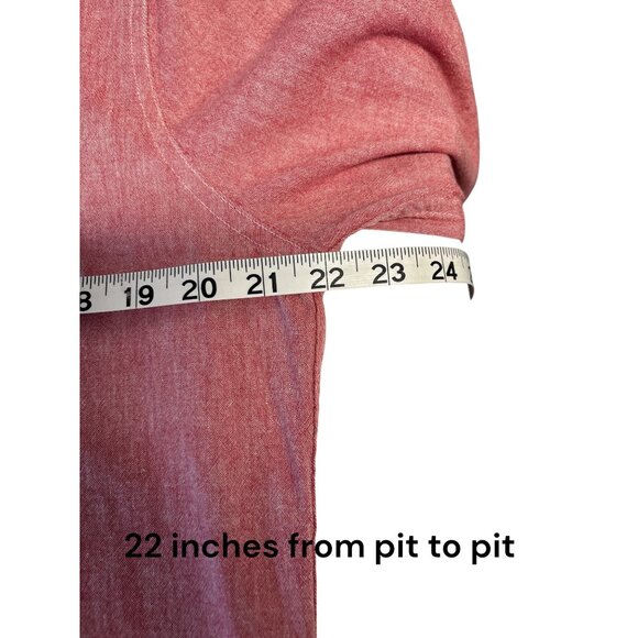 Abercrombie & Fitch Mens Muscle Fit Red Button-Up Shirt 100% Cotton Long Sleeve - Picture 5 of 6